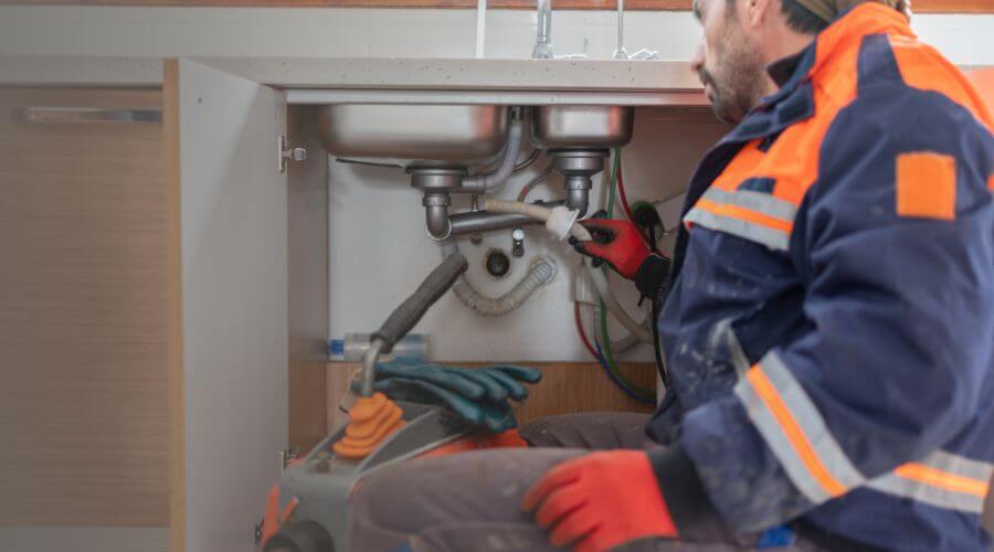 Professional slab leak plumber services in Rhodes, MI